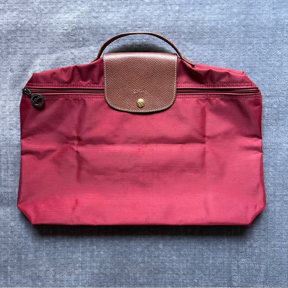 LONGCHAMP Le Pliage 2182 089 P59 FILE LAPTOP BAG L2182 FIT A4 Red Foldable Work - Picture 1 of 17